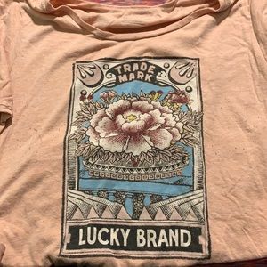 Lucky brand 2xl pink shirt with logo